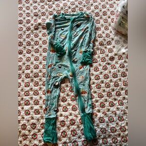 Little Sleepies Sushi Bamboo Pajamas Japan Zippie size 6-12 months baby unisex